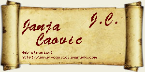 Janja Čaović vizit kartica